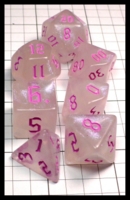 Dice : Dice - Dice Sets - Pechoi Opaque With Irradecent Glitter and Pink Numerals - Amazon Jan 2024 - Copy
